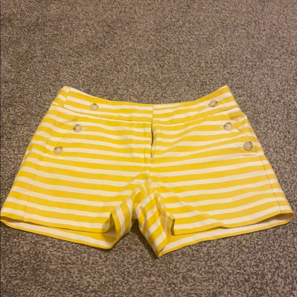 Striped yellow shorts